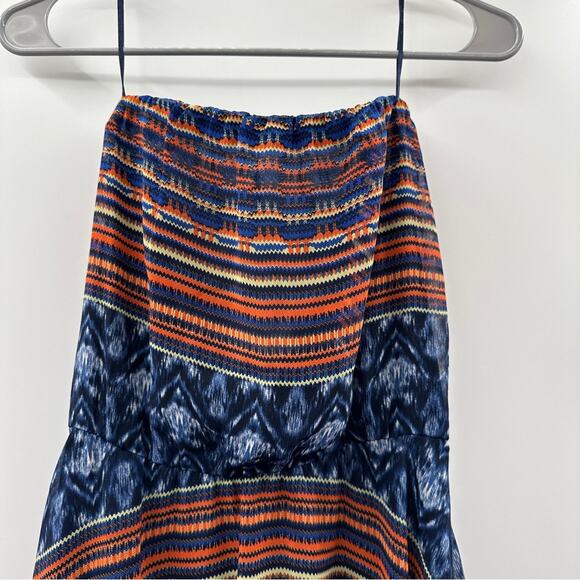 Anthropologie Maeve Urcos Handkerchief Geometric Print Strapless Dress Size S - Picture 3 of 10